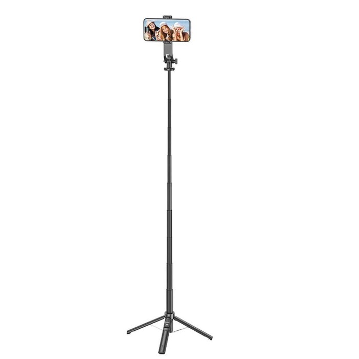 Selfie stick Hoco tripod z pilotem bezprzewodowym K21 czarny (5).jpg