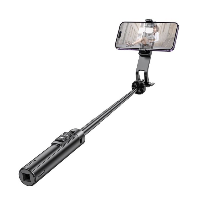 Selfie stick Hoco tripod z pilotem bezprzewodowym K21 czarny (8).jpg