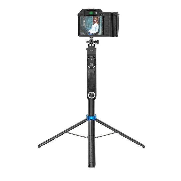 Selfie stick Hoco tripod z pilotem bezprzewodowym K22 czarny (5).jpg