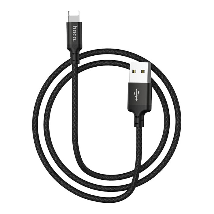 Kabel USB A do Lightning 1 m X14 czarny Hoco (4).jpg