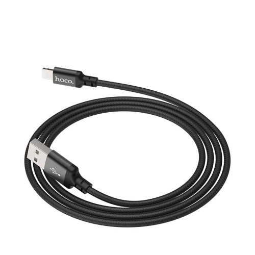 Kabel USB A do Lightning 1 m X14 czarny Hoco (2).jpg