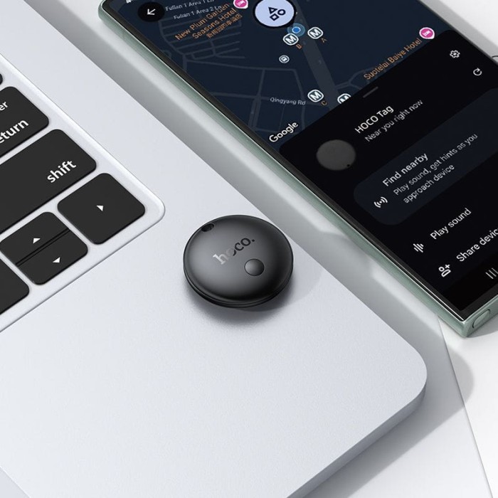 Lokalizator zgodny z Google Find My Device Hoco E93A czarny (2).jpg