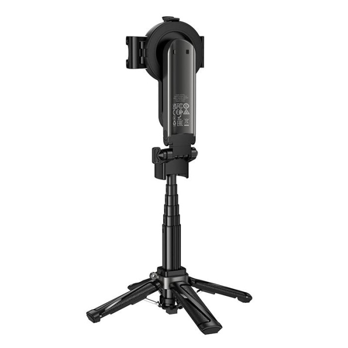 Selfie stick z magnetycznym oraz uniwersalnym mocowaniem z pilotem bezprzewodowym K27 PRO czarny Hoco (5).jpg