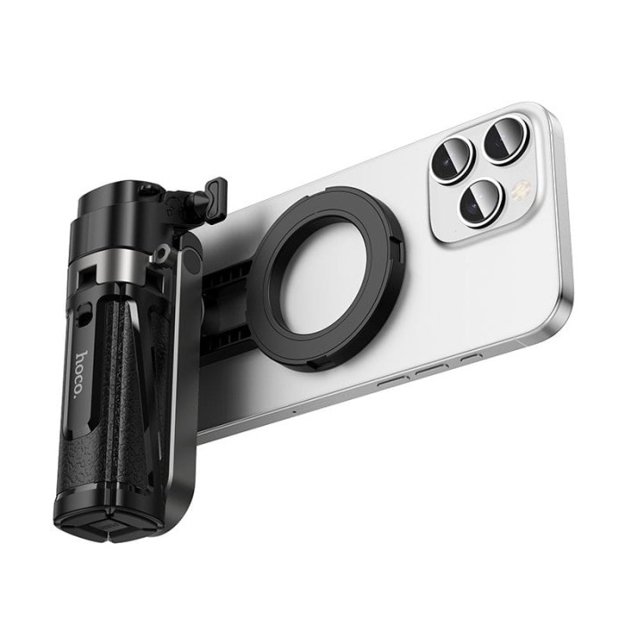 Selfie stick z magnetycznym oraz uniwersalnym mocowaniem z pilotem bezprzewodowym K27 PRO czarny Hoco (8).jpg