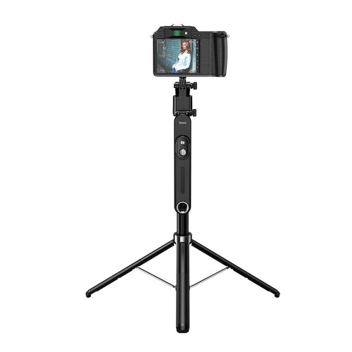 Selfie stick tripod z pilotem bezprzewodowym obrotowy 360 stopni z automatycznym śledzeniem twarzy K32 czarny Hoco (6).jpg