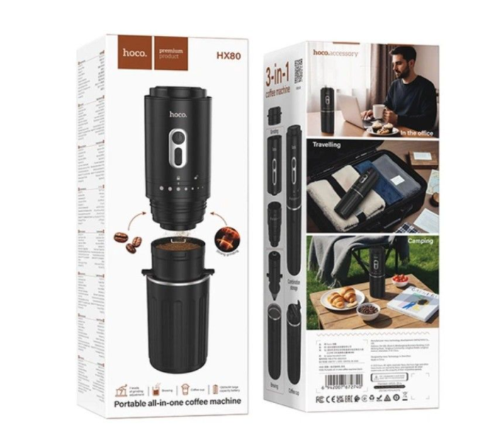 Przenośny kubek do kawy z ekspresem Hoco HX80 czarny (3).png