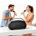 Głośnik bezprzewodowy 300W 8h + 2 x bezprzewodowe mikrofony Hoco HT2 czarny (2).jpg