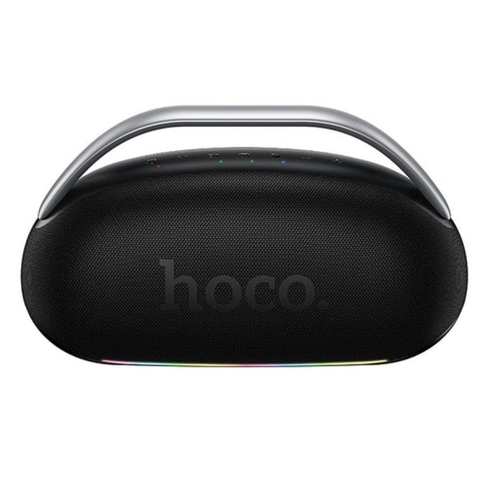 Głośnik bezprzewodowy 300W 8h + 2 x bezprzewodowe mikrofony Hoco HT2 czarny (7).jpg