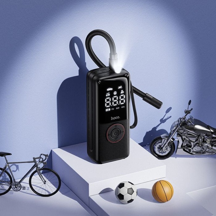Kompresor samochodowy Hoco bezprzewodowy 4000mAh ZP18 czarny (2).jpg