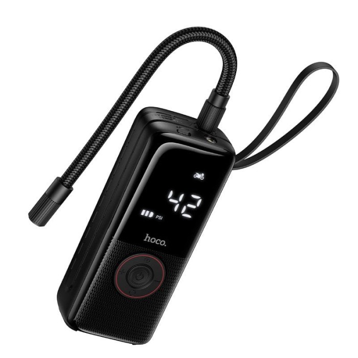 Kompresor samochodowy Hoco bezprzewodowy 4000mAh ZP18 czarny (7).jpg