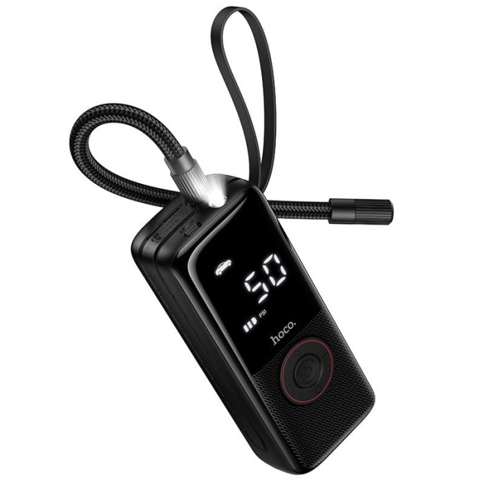 Kompresor samochodowy Hoco bezprzewodowy 4000mAh ZP18 czarny (8).jpg