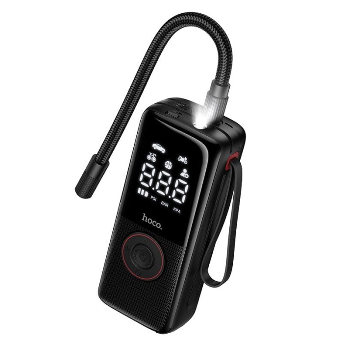 Kompresor samochodowy Hoco bezprzewodowy 4000mAh ZP18 czarny (9).jpg