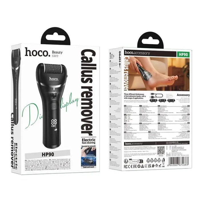 Elektryczny pilnik do stóp Hoco HP90 czarne (1).jpg