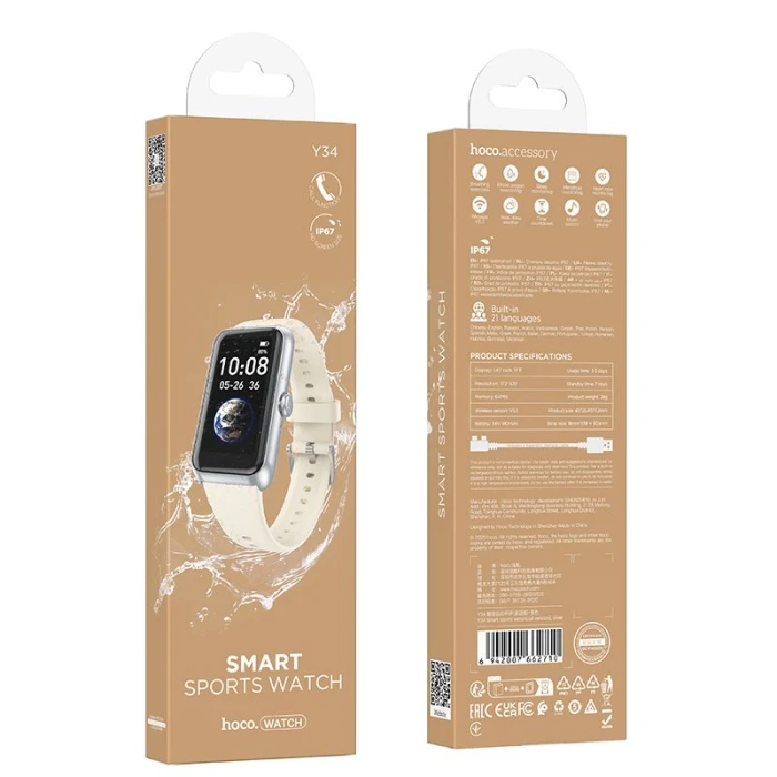 Smartwatch 1,47 IP67 z funkcją rozmowy Hoco Y34 srebrny (2).jpg
