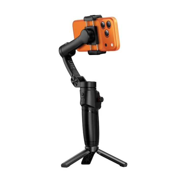Gimbal z 3-osiową stabilizacją z pilotem bezprzewodowym Hoco K91 czarny (6).jpg