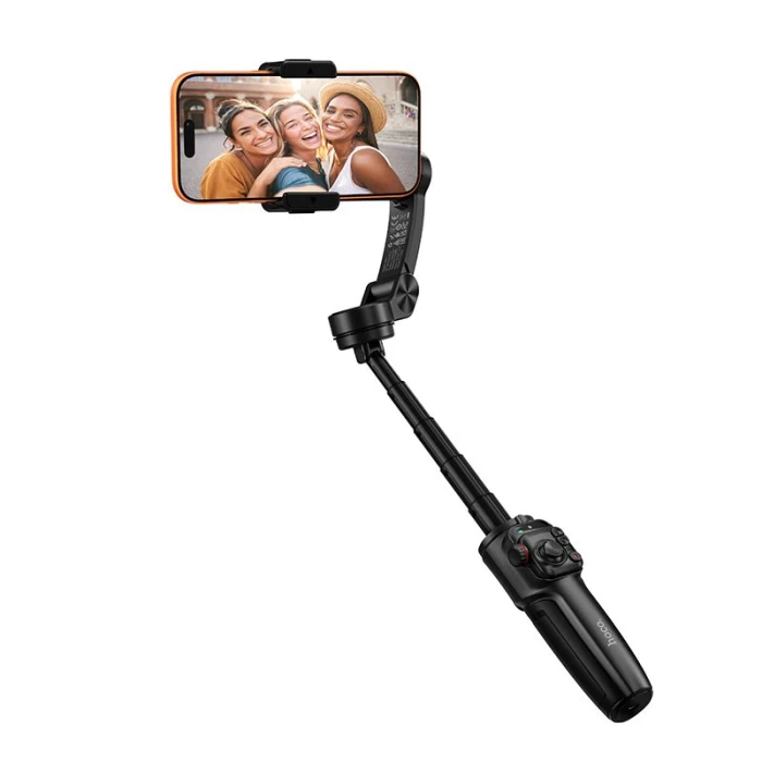Gimbal z 3-osiową stabilizacją z pilotem bezprzewodowym Hoco K91 czarny (8).jpg