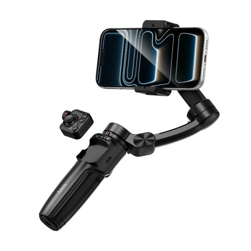 Gimbal z 3-osiową stabilizacją z pilotem bezprzewodowym Hoco K91 czarny (10).jpg