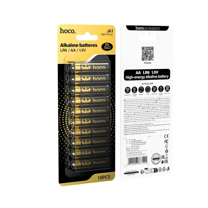 Bateria alkaiczna LR6 (AA) 10 szt Hoco JA1 czarna (1).jpg