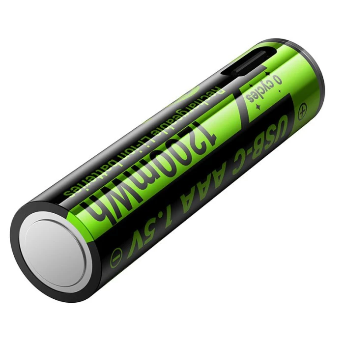 Bateria akumulatorowa AAA R3 320 mAh z gniazdem USB C + kabel USB A do 2 x USB C 2 szt Hoco JA4 czarna (5).jpg