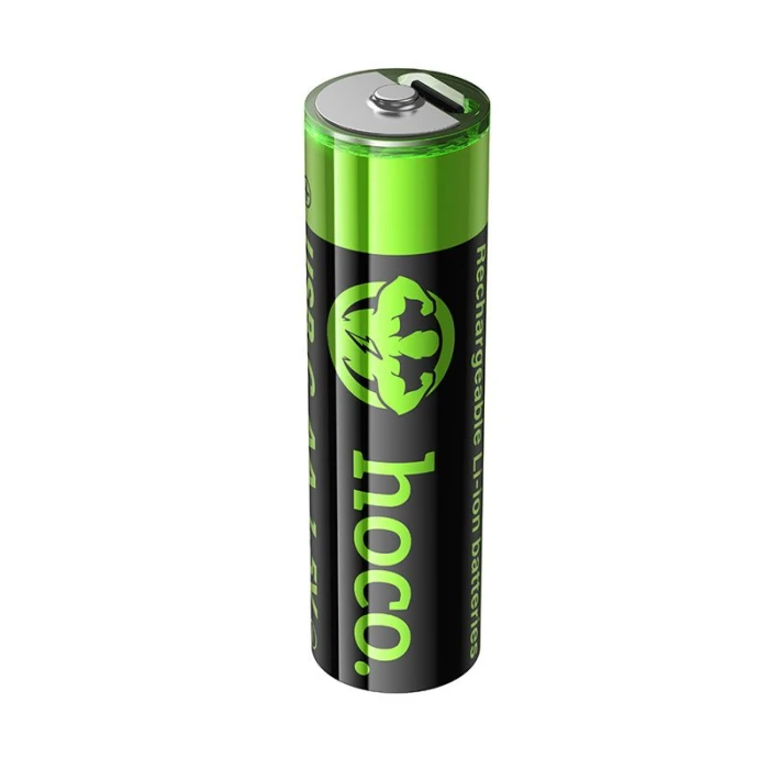 Bateria akumulatorowa AA R6 860 mAh z gniazdem USB C + kabel USB A do 2 x USB C 2 szt Hoco JA3 czarna (9).jpg