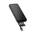 Powerbank Hoco 10000 mAh 2A z czterema wbudowanymi kablami USB A + USB C+ Lightning + Micro USB J163 czarny (5).jpg