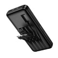 Powerbank Hoco 10000 mAh 2A z czterema wbudowanymi kablami USB A + USB C+ Lightning + Micro USB J163 czarny (6).jpg