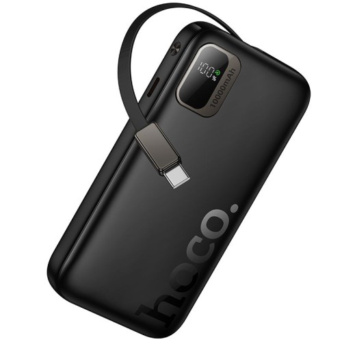 Powerbank Hoco 10000 mAh QC PD 20W ze zwijanym kablem USB C Q51 czarny (8).jpg