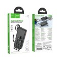 Powerbank Hoco 10000 mAh 2A z czterema wbudowanymi kablami USB A + USB C+ Lightning + Micro USB J146 czarny (2).jpg