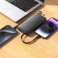 Powerbank Hoco 10000 mAh 2A z czterema wbudowanymi kablami USB A + USB C+ Lightning + Micro USB J146 czarny (3).jpg