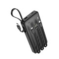 Powerbank Hoco 10000 mAh 2A z czterema wbudowanymi kablami USB A + USB C+ Lightning + Micro USB J146 czarny (7).jpg