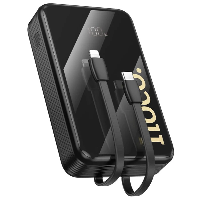 Powerbank Hoco 20000 mAh QC PD 22,5W z wbudowanymi kablami USB C + Lightning Q37A czarny (6).jpg