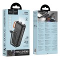 Powerbank Hoco 20000 mAh 2A z wbudowanymi kablami USB A + USB C + Lightning + Micro USB oraz podwójną latarką J151A czarny (2).jpg