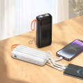 Powerbank Hoco 20000 mAh 2A z wbudowanymi kablami USB A + USB C + Lightning + Micro USB oraz podwójną latarką J151A czarny (4).jpg