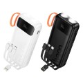 Powerbank Hoco 20000 mAh 2A z wbudowanymi kablami USB A + USB C + Lightning + Micro USB oraz podwójną latarką J151A czarny (5).jpg