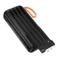 Powerbank Hoco 20000 mAh 2A z wbudowanymi kablami USB A + USB C + Lightning + Micro USB oraz podwójną latarką J151A czarny (6).jpg