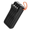 Powerbank Hoco 20000 mAh 2A z wbudowanymi kablami USB A + USB C + Lightning + Micro USB oraz podwójną latarką J151A czarny (7).jpg