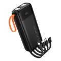 Powerbank Hoco 20000 mAh 2A z wbudowanymi kablami USB A + USB C + Lightning + Micro USB oraz podwójną latarką J151A czarny (8).jpg