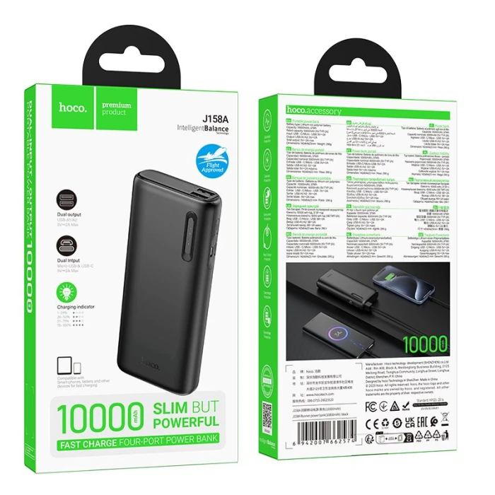 Powerbank Hoco 10000 mAh 2A J158A czarny (1).jpg