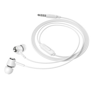 Słuchawki przewodowe Jack 3,5 mm z mikrofonem M70 białe Hoco