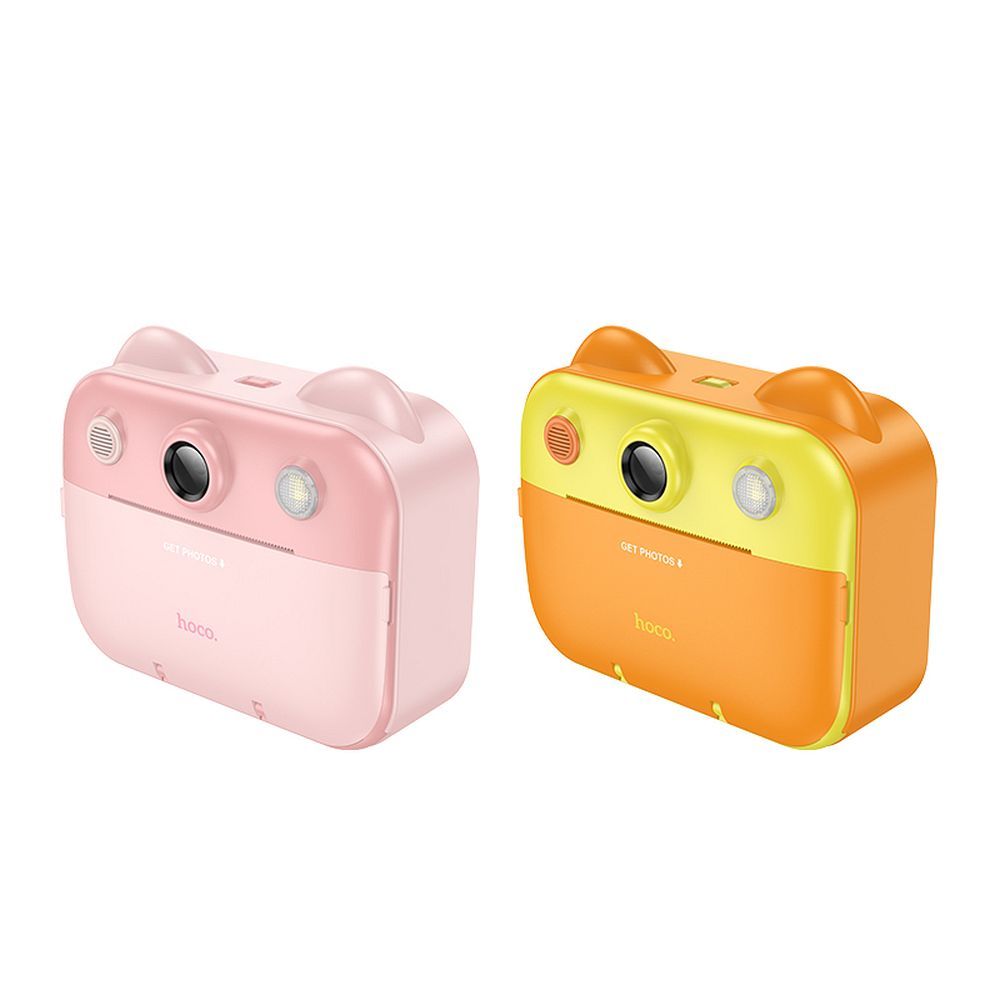 HOCO dziecięcy aparat cyfrowy z drukarką i funkcją selfie DV204 różowy (5).jpg