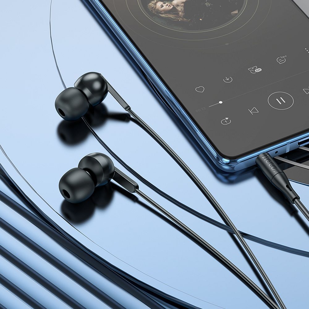 HOCO słuchawki przewodowe Jack 3,5 mm z mikrofonem M124 czarne (4).jpg