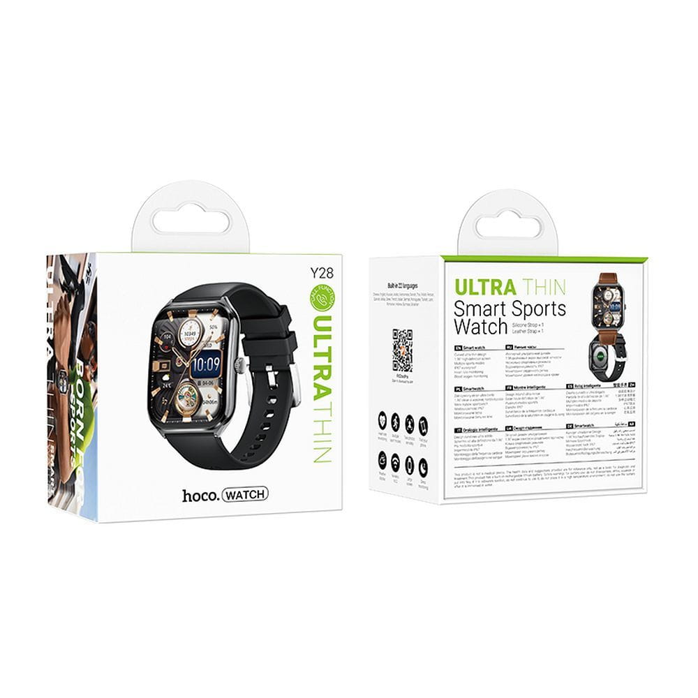HOCO smartwatch z funkcją rozmowy AMOLED Y28 czarny (2).jpg