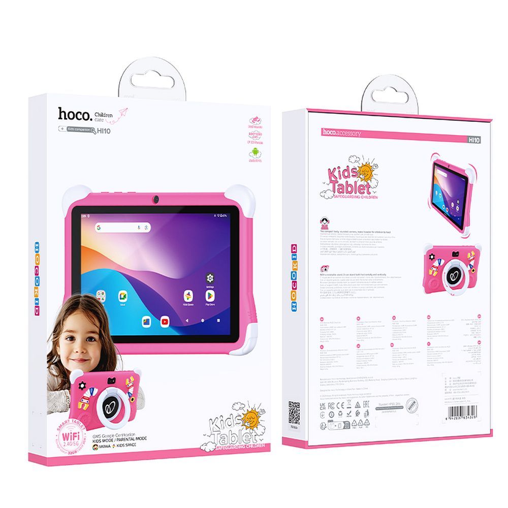 HOCO tablet dla dzieci 3GB  32GB HD Android 14 HI10 różowy (2).jpg