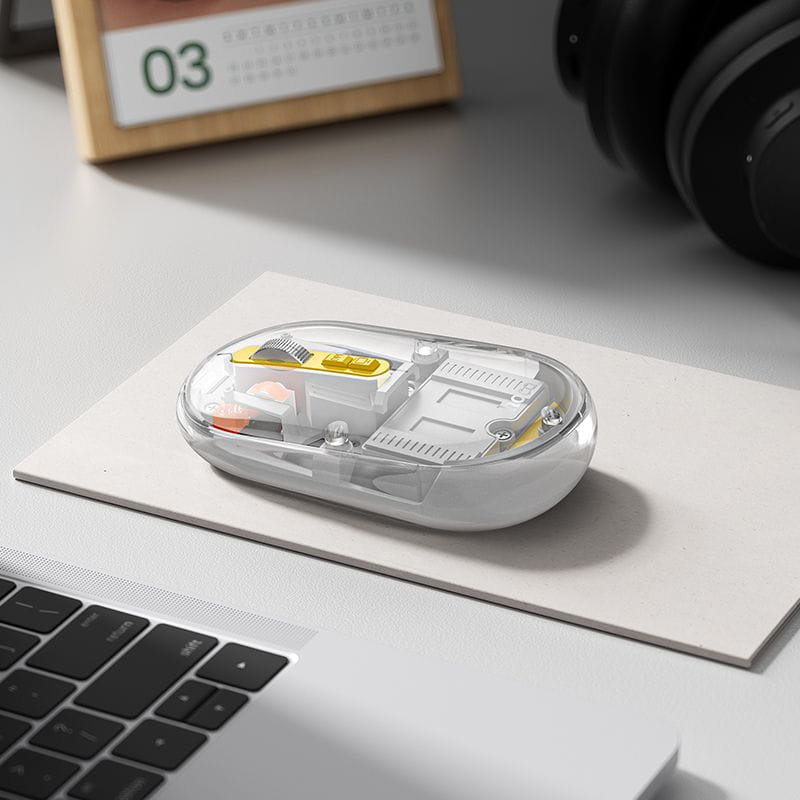 Myszka bezprzewodowa Hoco 2,4G 1600 dpi dual mode bluetooth GM35 biała (2).jpg