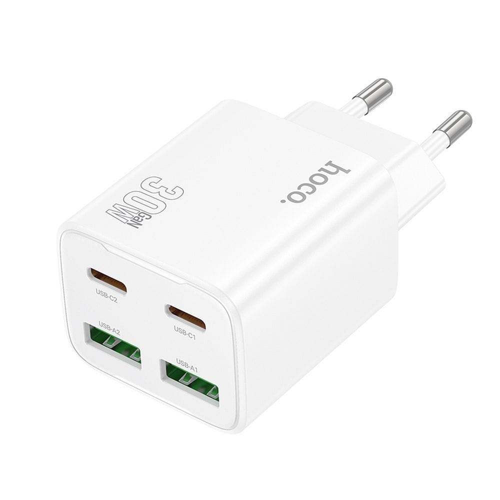 Ładowarka sieciowa do telefonu Hoco 2 x USB C + 2 x USB A QC3.0 PD 3A 30W N56 biała (5).jpg
