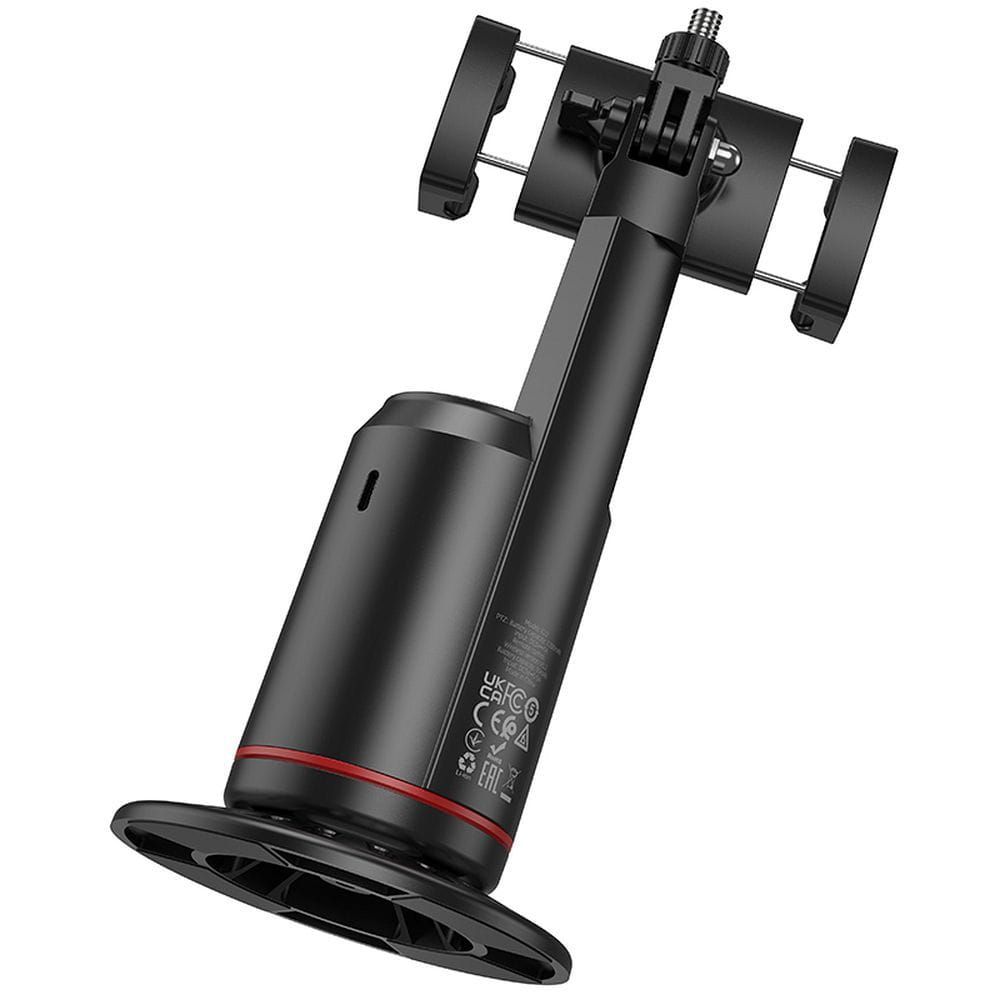 Uchwyt na telefon Hoco obrotowy 360 stopni z automatycznym śledzeniem twarzy K23 czarny (4).jpg