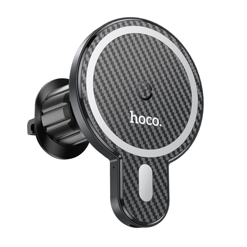 Uchwyt na telefon do samochodu indukcyjny zgodny z MagSafe Hoco 15W do kratki CA85 czarny (8).jpg