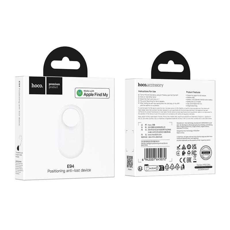 Lokalizator zgodny z Apple Find My Hoco E94 biały (2).jpg
