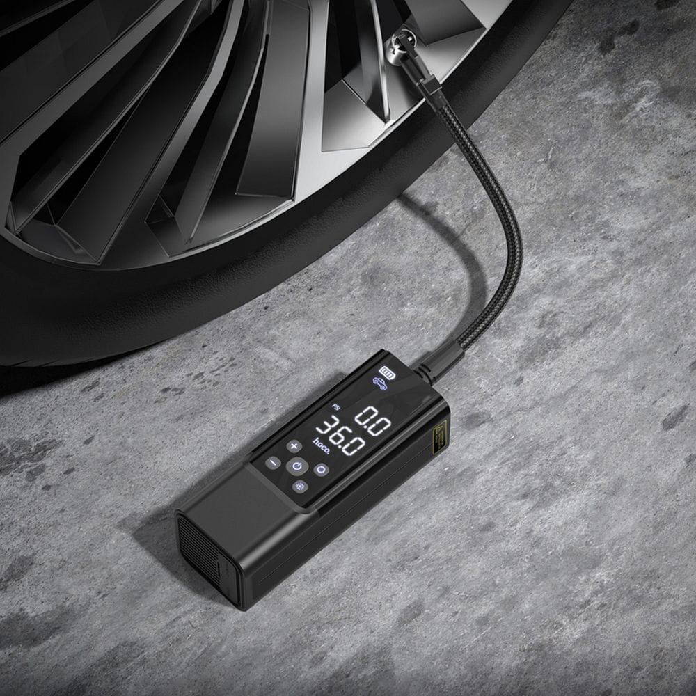 Kompresor samochodowy Hoco bezprzewodowy 5000mAh ZP7 czarny (2).jpg