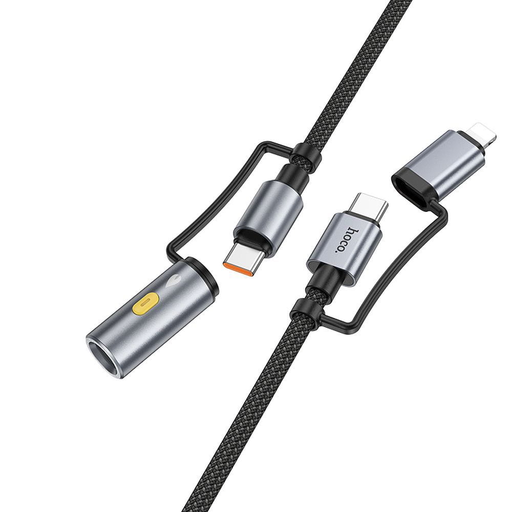 Kabel All-in-one USB C  Lightning do USB C  Zapalniczka samochodowa Hoco PD 3A 60W 1,2 m U138 1,2 m (5).jpg